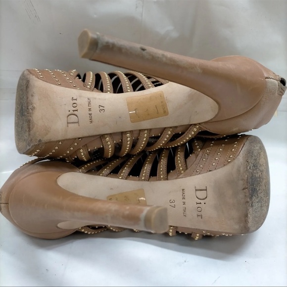 Christian Dior Sandals Women Browns Leather (calf) 2441320 - Picture 4 of 9